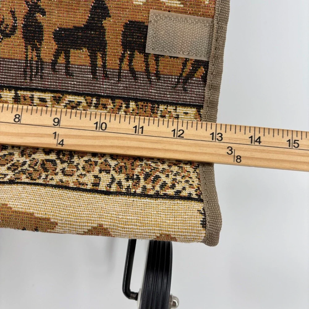 Jade Rolling Shopping Bag Large Brown Safari Animal Tapestry Ecletic Boho Unique